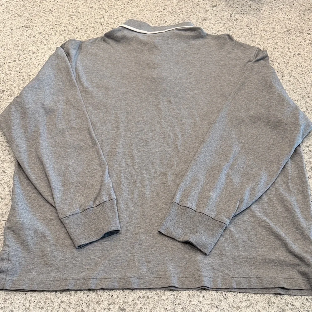 Polo by Ralph Lauren Heather Gray Long Sleeve Polo Shirt Mens XL - Picture 6 of 6